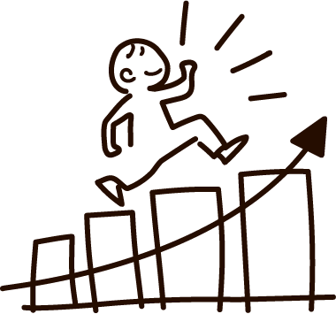 実績上昇グラフ